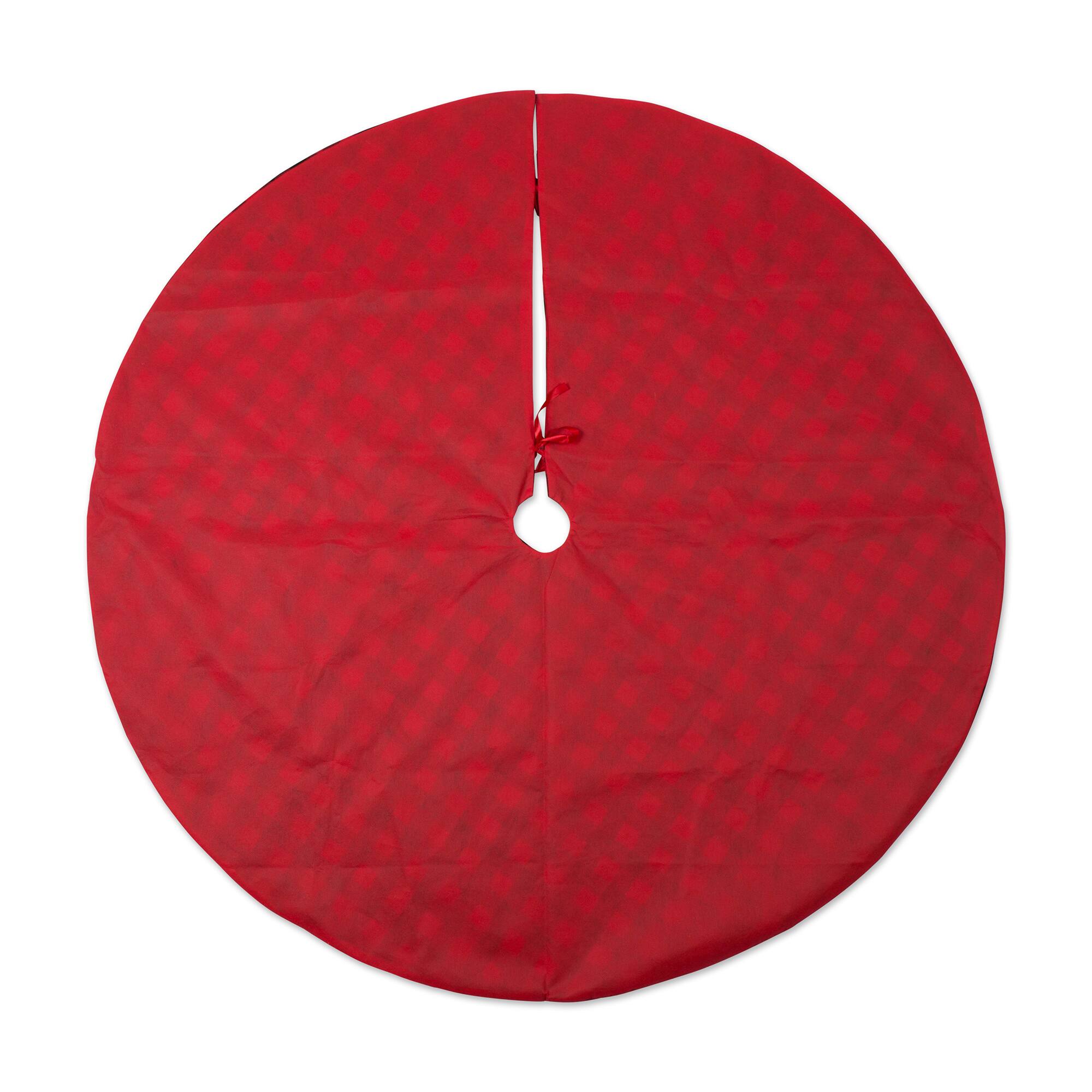 DII® Red & Black Buffalo Check Holiday Tree Skirt